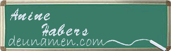 Anine Habers Visitenkarte